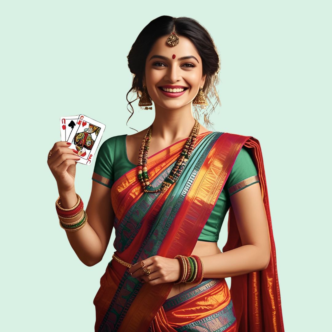 NOOR777 Matka Gaming - Woman with Traditional Cards